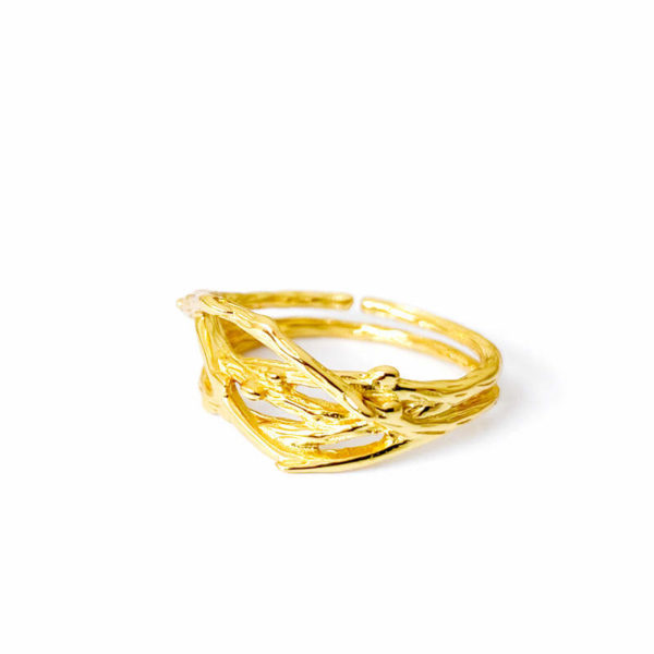 18K Gold Plated Lark Ring