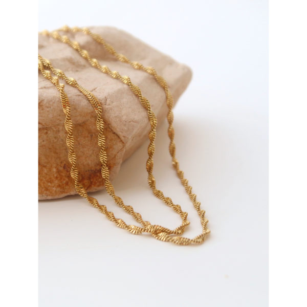 Gold Water Wave Chain
