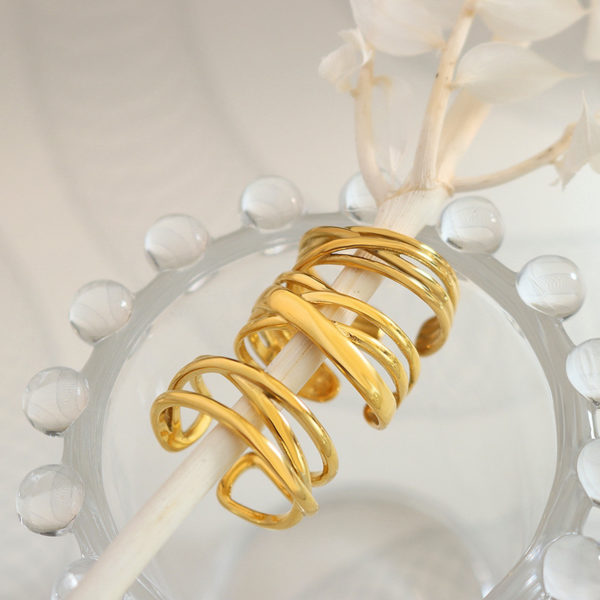 18K gold plated stacking rings